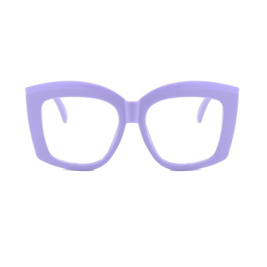 Fashion New Versatile Concave Style Trendy Women's Flat Mirror Square Wide Leg Retro Casual Eyeglass Frame