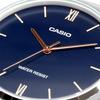 Casio Quartz Watch Navy Metal Band Overseas Model Men's MTP-VT01D-2B [Used]