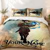 Avatar Der Herr der Elemente Benutzerdefinierter Name 3-teiliges Set Perfekt für das Schlafzimmer Bequemes Bettwäscheset enthält einen Bettbezug und zwei Kissenbezüge Ideal für Geburtstage