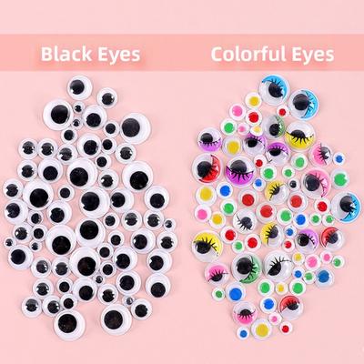 50/100pcs/bag DIY Dolls Activity Eyes Plastic Wiggling Moving Eyes Kids Stuffed Animals Plush Eyes
