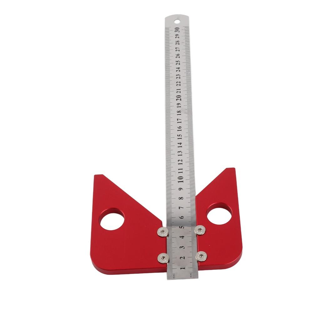 45/90 Grad Mittelpunktsucher Werkzeug Aluminiumlegierung Mittelpunkt Anreißer Holzbearbeitung Anriss und Markierung