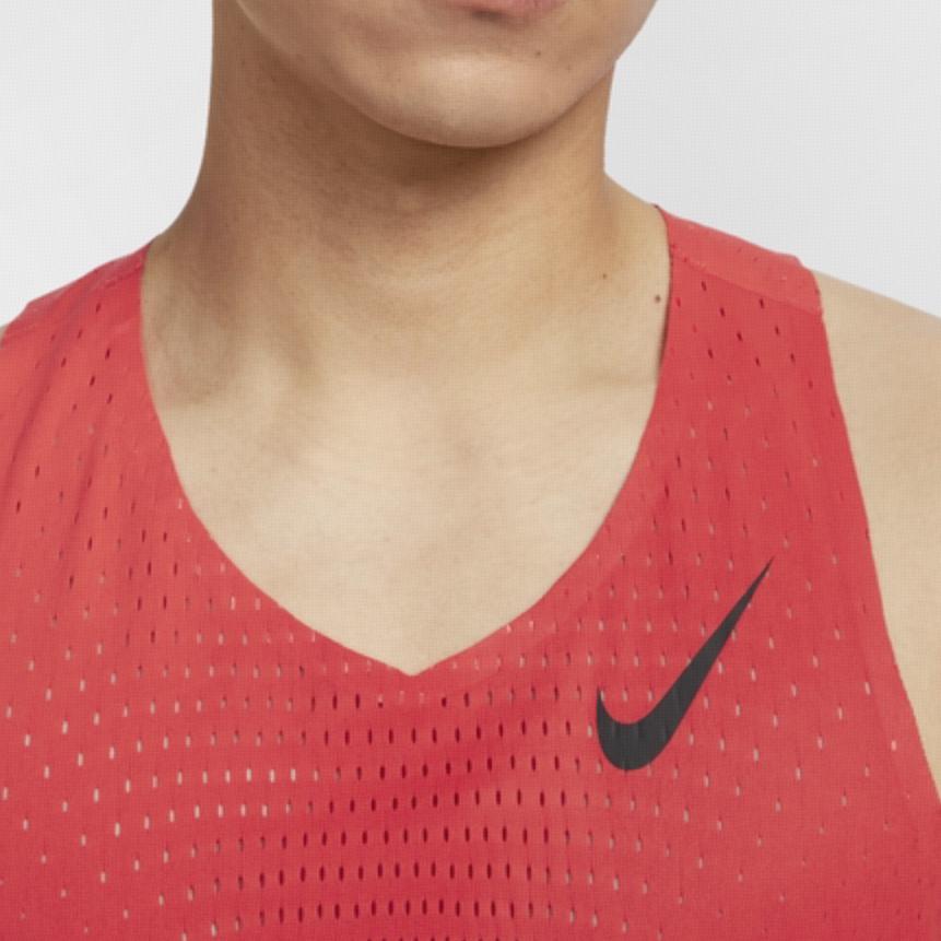 Nike Aeroswift Dri-FIT ADV Logo Quick-Dry Running Sleeveless Vest Men tops Light-Red Dark-Red Black FN4232-696