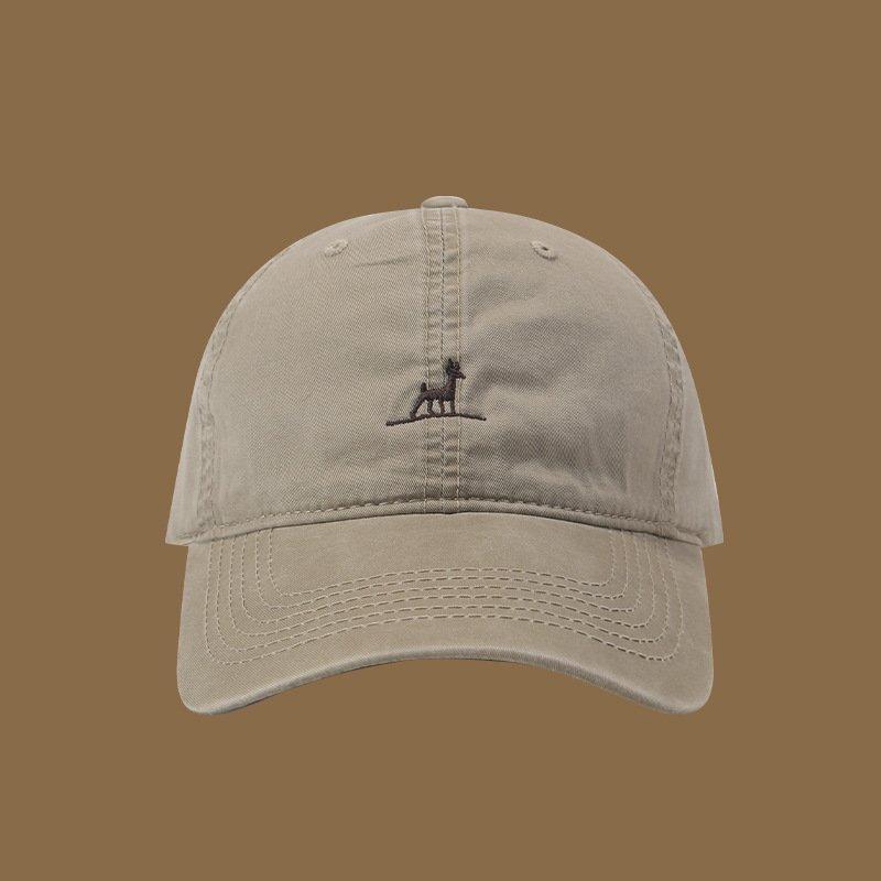 Cartoon Embroidered Logo 6 Panel Curved Brim Cotton Adjustable Daily Wear Sun Protection Baseball Cap