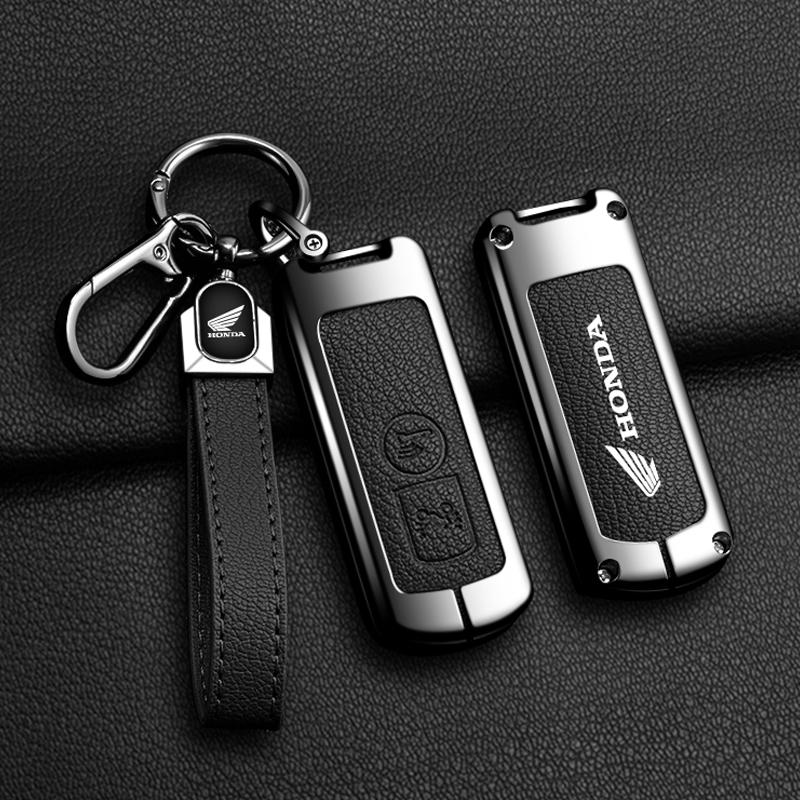 Zinc Alloy Leather Car Key Case Cover For Honda Forza 125 300 350 750 ADV Pcx 125 Xadv Super Cup SH150i SH300 Sh125 XAV Xlov