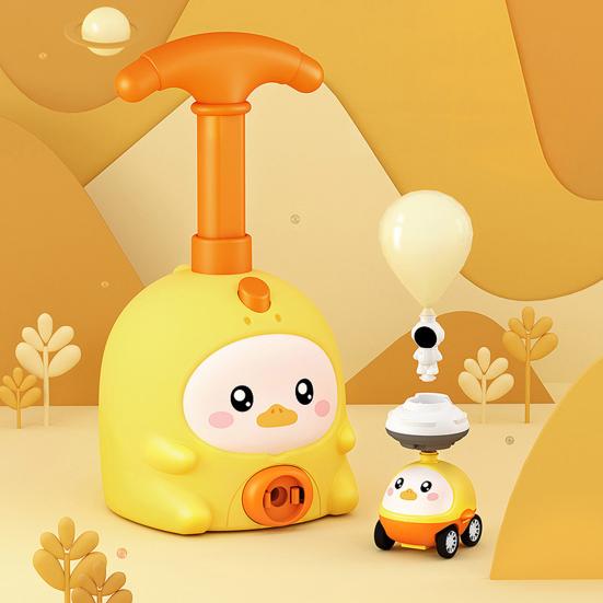 Tier-Luftbetriebenes Ballonauto-Spielzeug mit Pumpe Cartoon-Schwein Ente Robbe Ballonauto-Werfer Pädagogisch Kleinkinder Jungen Mädchen Fahrzeugspielzeug