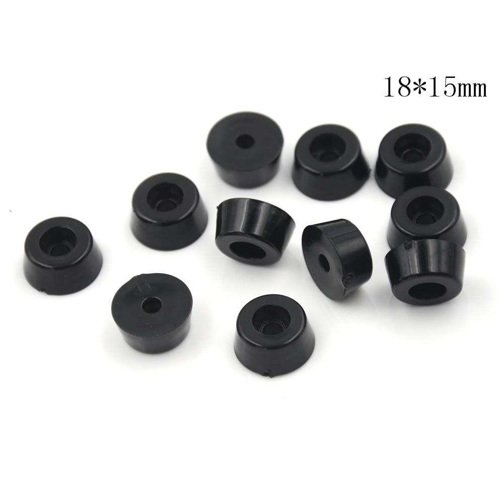 10 stuks zwarte rubberen ronde kast instrument koffer voeten voet ronde bumpers pads