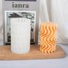 3D Geometric Cylindrical Silicone Candle Mold Handmade DIY Aromatherapy Candle Wax Clay Craft for Home Wedding Dinner