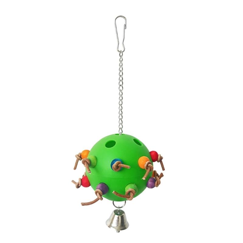 

Colorful Balls Parrot Toy Birdcage Hanging Balls Cage Accessories Tearing Entertainment Toy Perches Cockatoos Cage Supply 1 зелений