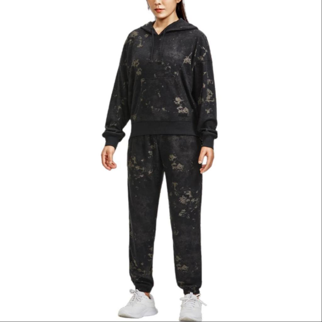 (WMNS) Under Armour Journey Terry Hoodie 'Black Grey' Women's 1376915-001