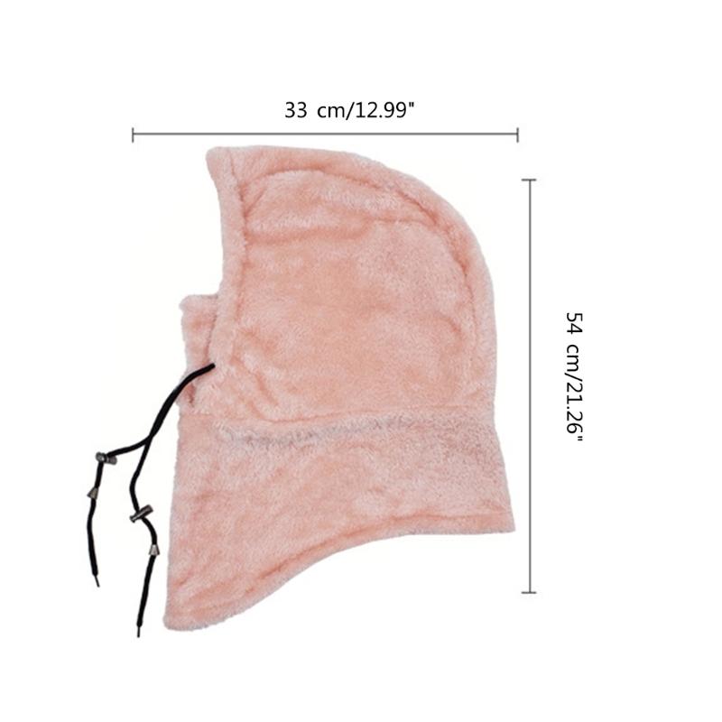 Furry Balaclava Face Cover Hat Hooded Sports Cap Accessory for Cold Weather
