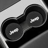 2Pcs Anti-Slip Silicone Car Cup Mat Anti-Noise Coasters Automotive Interior Accessories for Jeep Wrangler Grand Cherokee Compass AKT1