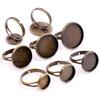 8-20mm 10pcs High Quality IRON Adjustable Ring Settings Blank/Base,Fit 8-20mm Glass Cabochons,Buttons;Ring Bezels