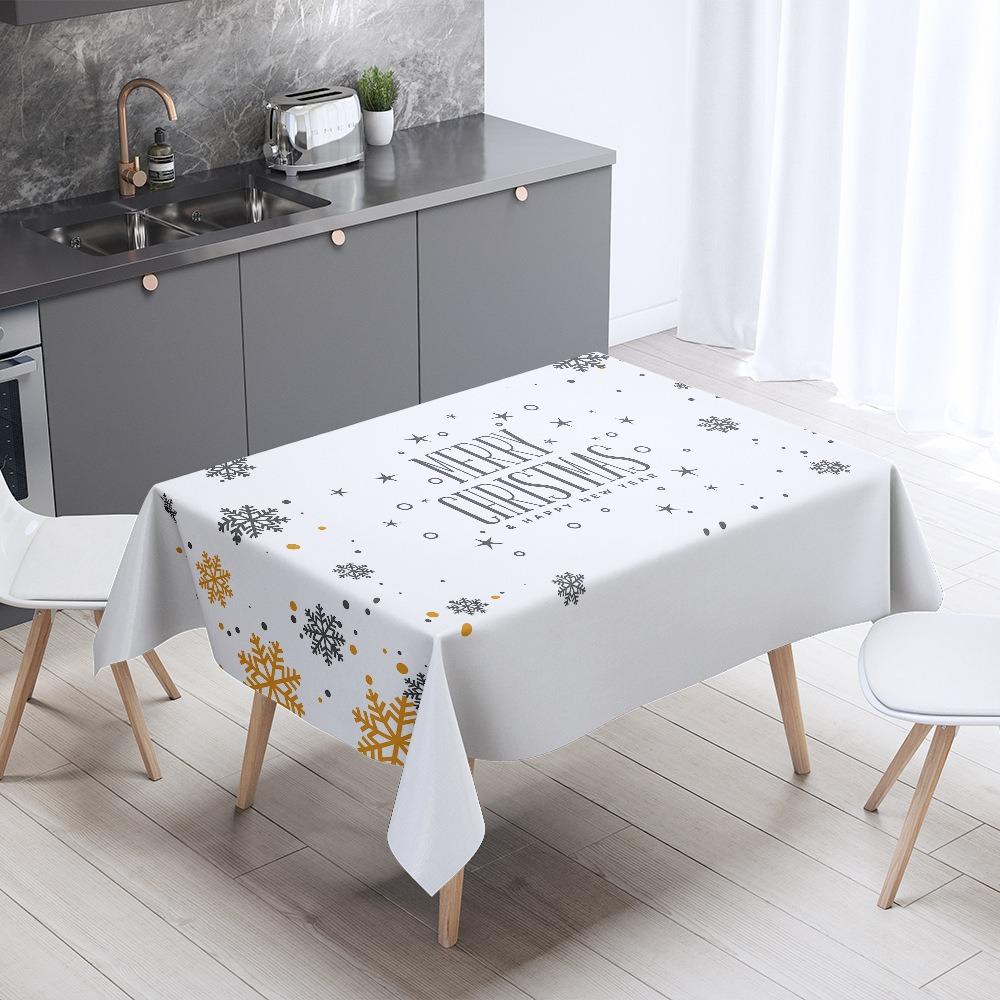 Christmas Tablecloth Coffee Table Table Cloth Holiday Gift Decoration Tarp