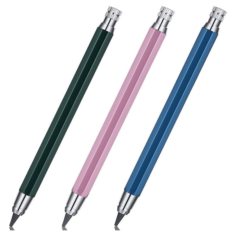 5.6mm Metal Barrel Mechanical Pencil for Art, Drawing, Sketching, and Engineering