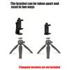 360 Degree Mobile Phone Universal Clip Compatible For Iphone Tripod Mount With 1/4 Screw Cellphone Holder Desk Tripod Adapter