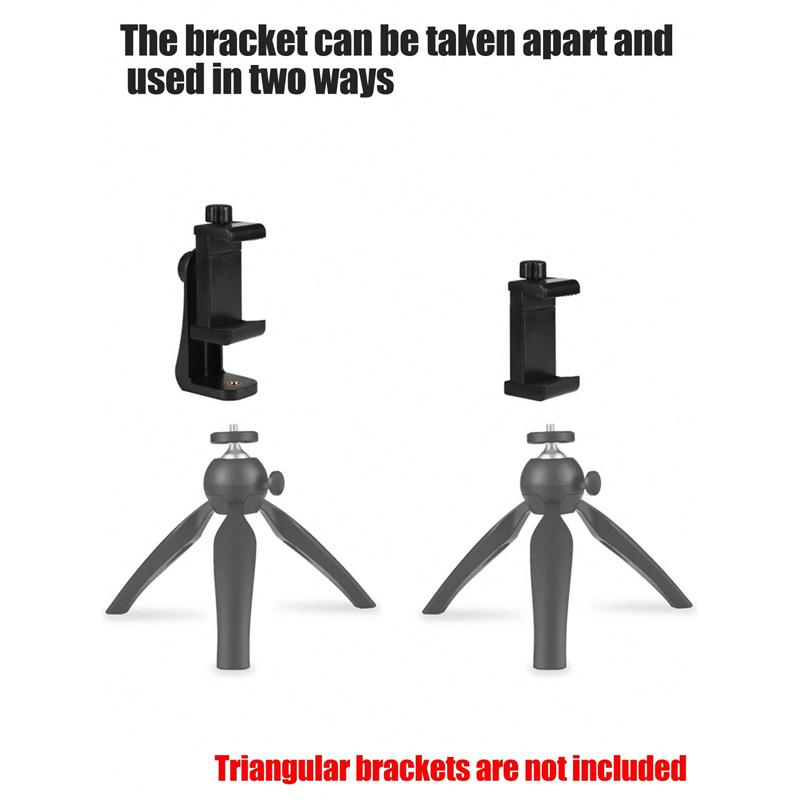 360 Degree Mobile Phone Universal Clip Compatible For iphone Tripod Mount With 1/4 Screw Cellphone Holder Desk Tripod Adapter