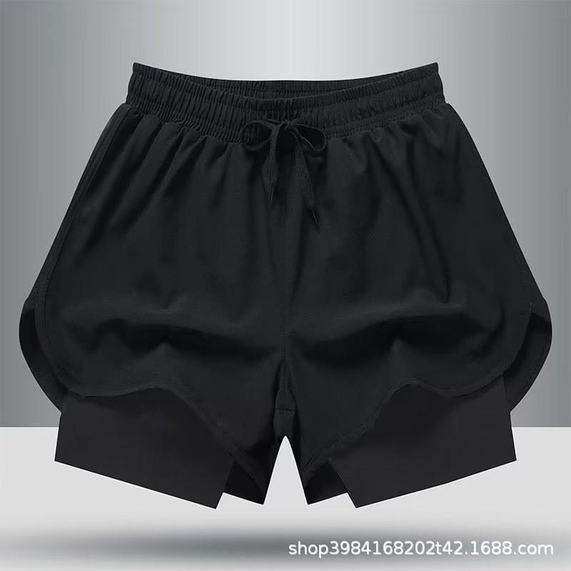 Mens Quick-Dry Swim Trunks With Inner Brief Support Loose Fit Athletic Board Shorts Swimming Beach Surfing