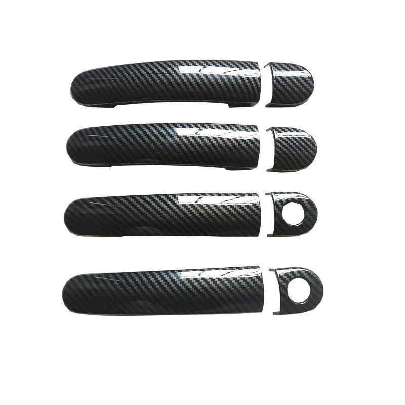 Car Exterior Door Handle Cover Trim for SEAT Ibiza 6J Mk4 6L Mk3 FR Cupra 2004 2005 2010 Plastic Imitation Carbon Fiber