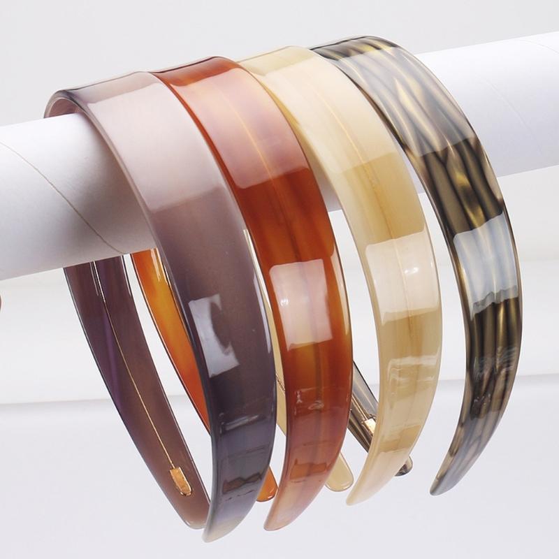 2.2cm Wide Acetate Headband Hair Hoop With Nonslip Teeth For Women And Girls Comfortable Hair Accessory