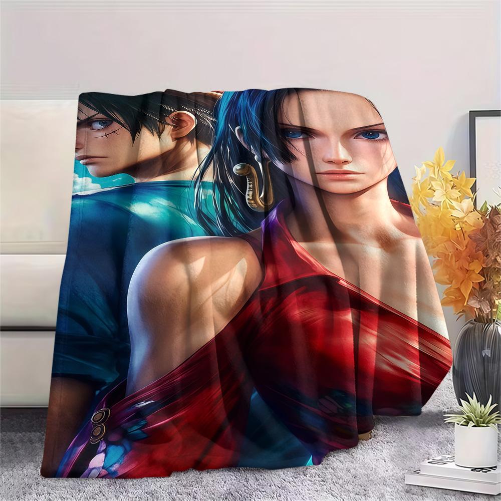 1PC Luffy D Patterned Flannel Blanket Suitable For All Seasons For Home Decor Warmth And Comfort Gifts Holiday Present