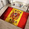 Luxuriöser Teppich mit spanischem Wappen-Design in Rot & Gelb Geeignet zur Verwendung als Anti-Rutsch für Wohnzimmer Schlafzimmer Sofas