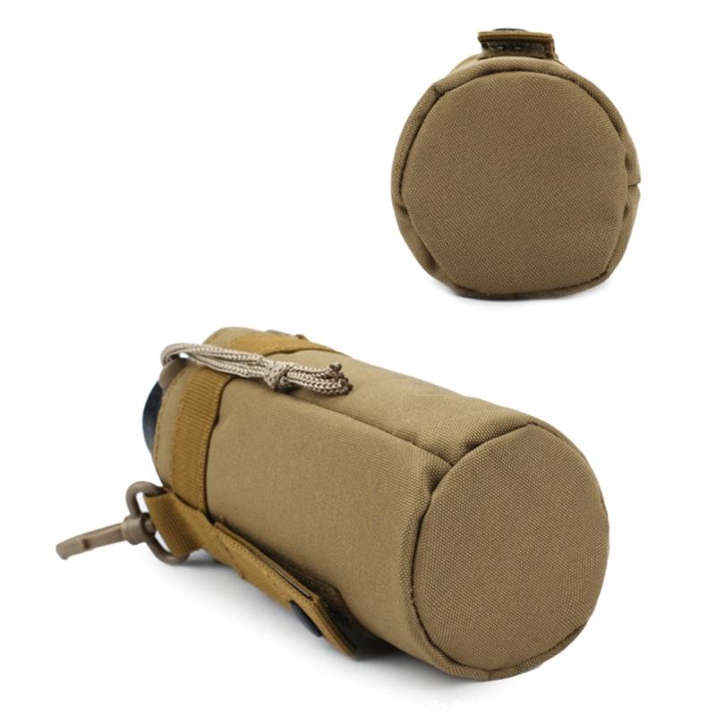 Tactic Water Bottle Pouch Waterproof Molle Bottle Holder Bag Adjustable Webbing Water Bottle Holder Bag with Drawstring