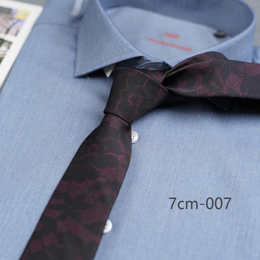 

Напечатанный мужской галстук 7 см, завязанный вручную, цветочный горошек, повседневный ретро-узор, аксессуары