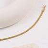 18K Gold Plated Double Layer Heart & Pearl Pendant Bracelet for Women