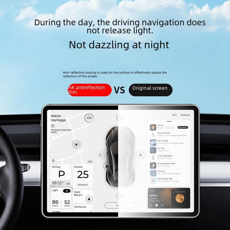 Tesla New Model 3/Y/X/S Tempered Navigation Film