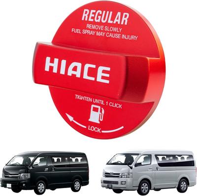 Fcc Custom Hiace BC-FCUVT-RE Fuel Cap Cover, Aluminum, Anodized Treatment, Regular, Red