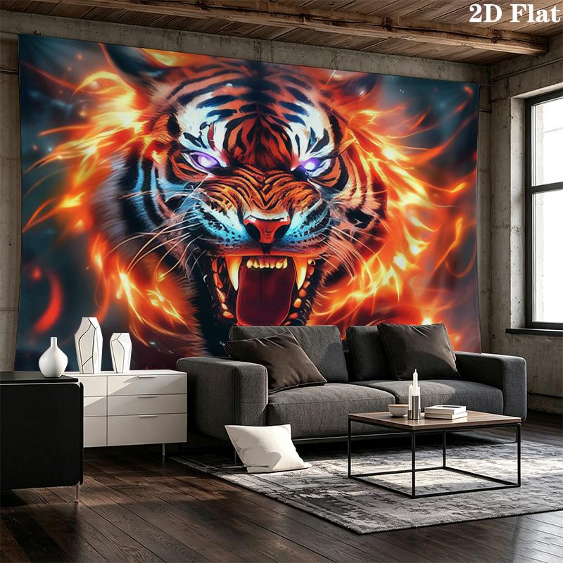 Stylish Tiger Pattern Home Decor Tapestry, Wall Hanging, Decorative RV Wall Cloth.ZGT0914359