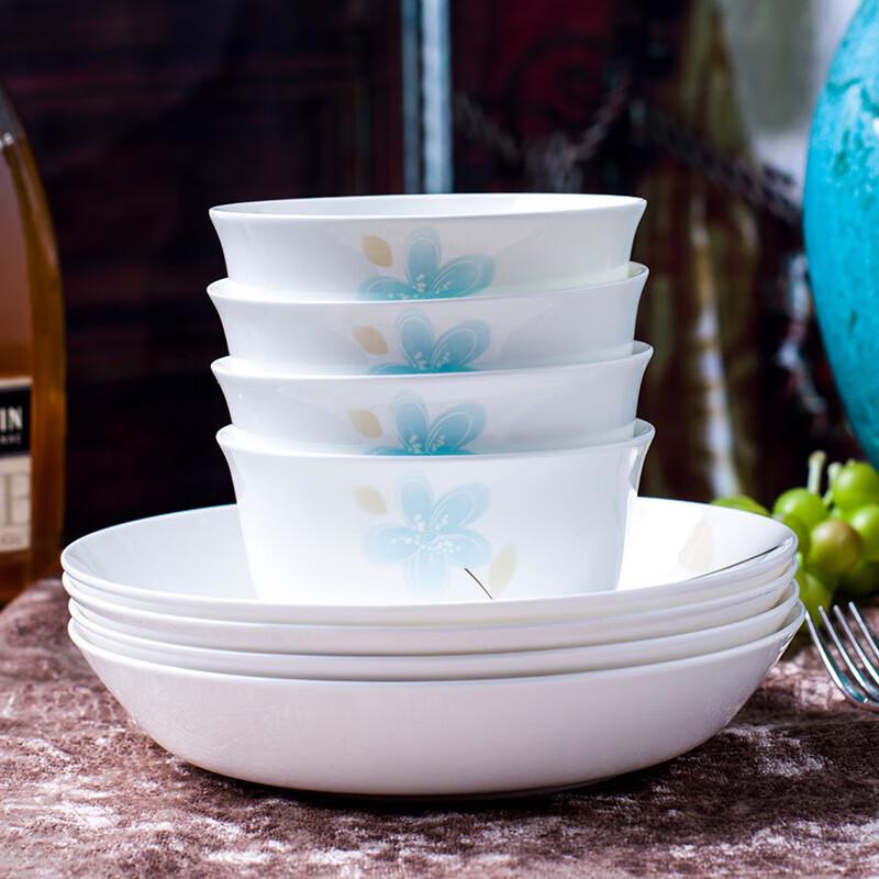 Remec Bone China Dinnerware Set 8-Piece Bowl & Plate Set