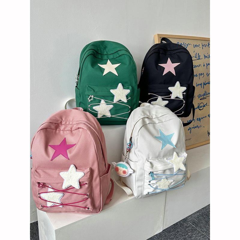 Koreansk Søt Alt-Match Stjerne Ryggsekker Japansk Dame Streetwear Y2k Estetisk Skolesekker Kawaii Ryggsekk Studenter