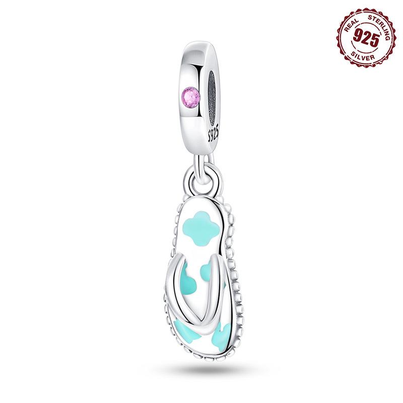 Generation Sterling Silver 9 Pendant Earth Slippers Pendant Beads Personalized Diy Bracelet Necklace Accessories