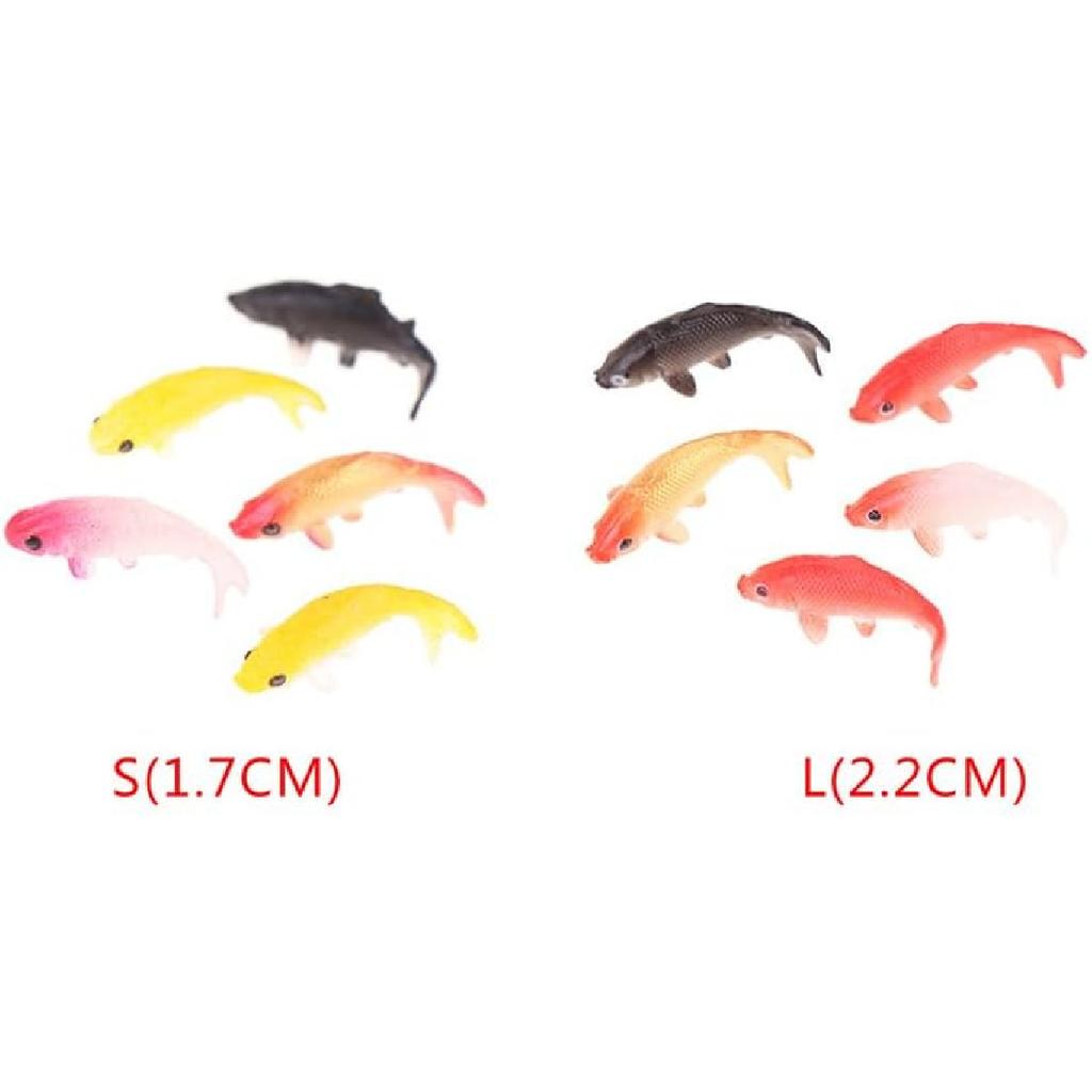 X Hot Popcorn 40Pcs Mini Koi Fish Mini Goldfish Figurines Miniature Koi Fish Tiny Fish Fairy Garden Supplies