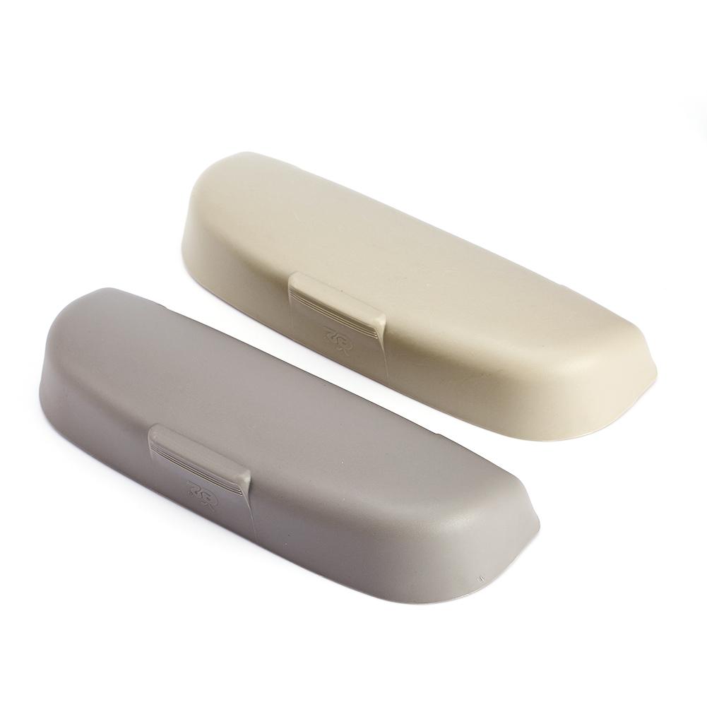 Portable Beige Car Auto Interior Sunglasses Storage Case Holder Stand Box