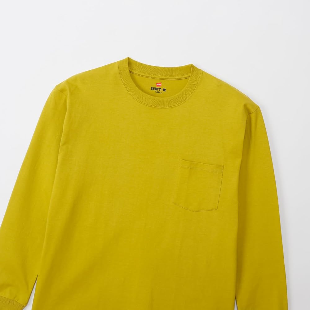 Long-sleeved T-shirt, crew neck, 100% cotton, seamless construction, tagless, Beefy Long Sleeve