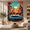 Decorative Tapestry,Garfield cartoon Printed Wall Art, Lightweight Wall Hanging For Bedroom Background
