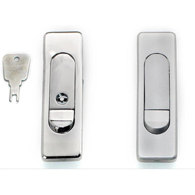 AB509 Zinc Alloy Steel Cabinet Plane Lock 88.5x26.5mm Mailbox Flat Cabinet Lock Industrial Distribution Box Plane Lock 1Pcs(Without Key)