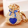 Sparkling Diamond Lucky Bag Car Keychain Wholesale Metal Keyring For Women