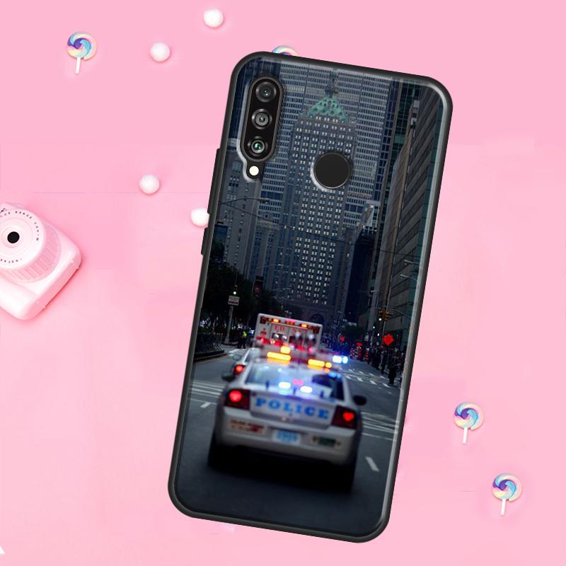 Police Car For Huawei Nova 12i 7i 8i 11i 12s Y73 Y70 Y90 Y60 Y72 Y61 Y91 9 10 SE P30 Pro P40 Lite Case
