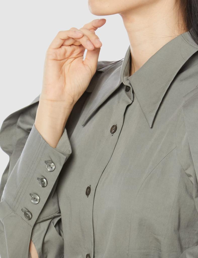 FRAY I.D. Women's Tuck Sleeve Shirt Dress FWFO214099 KKI 1