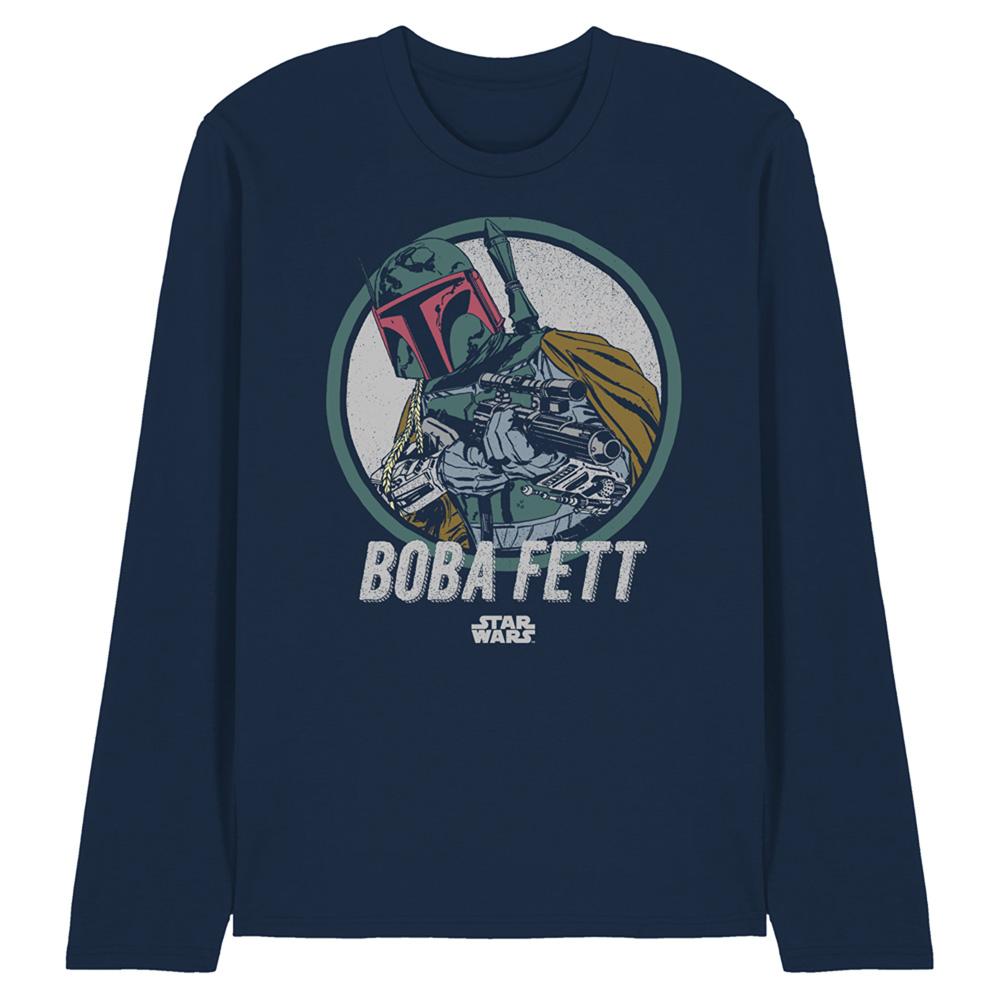 Star Wars Unisex Adult Boba Long-Sleeved T-Shirt