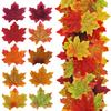 100pcs Artificial Maple Leaves Red 8x8cm Fall Decor