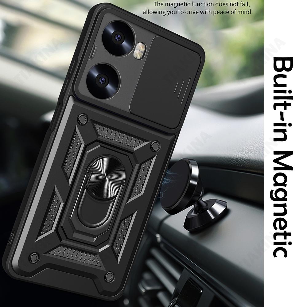 Slide Lens Armor Funda for Huawei Nova 12 SE Case for Huawei Nova 11 9 SE 12S 11i 12i 10 Pro 12 Lite Y72  Ring Stand Case