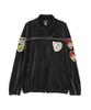 AVIREX VELOUR RAGLAN SLEEVE STAND ZIP A.C.D black 783-5230024