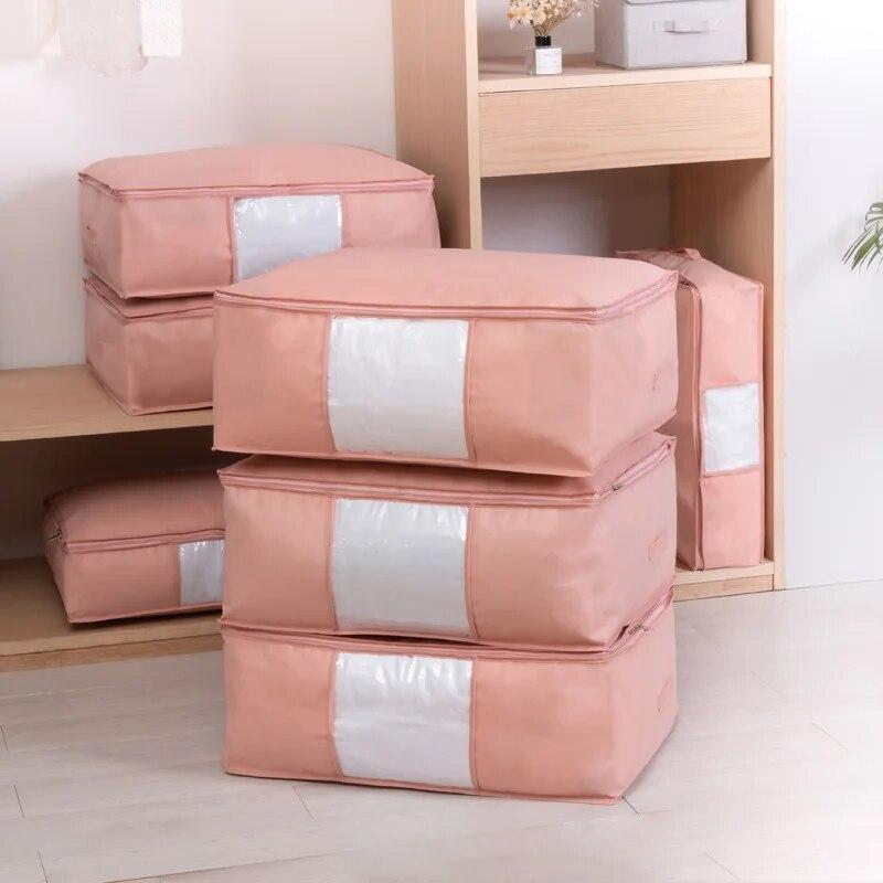 Foldable Bag for Storag Clothes Non-Woven Clothing Organizer Wardrobe Closet Organizer Pillow Quilt Blanket Bag Home Organizer