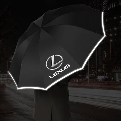 Adesivo de Carro Guarda-chuva Dobrável Invertido Guarda-chuva com Faixa Refletora LED Para RX300 RX330 RX350 IS250 LX570 Is200 Is300 Ls400