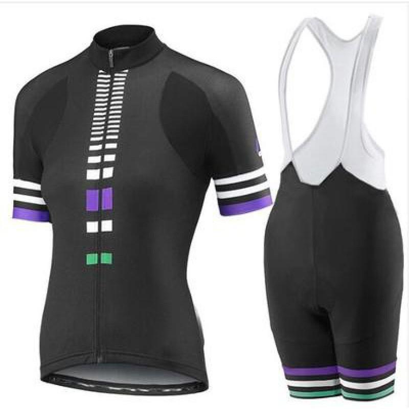 Set Maglia da Ciclismo da Donna Traspirante Asciugatura Rapida Vestibilità Slim Manica Corta Completo da Bici Strada MTB