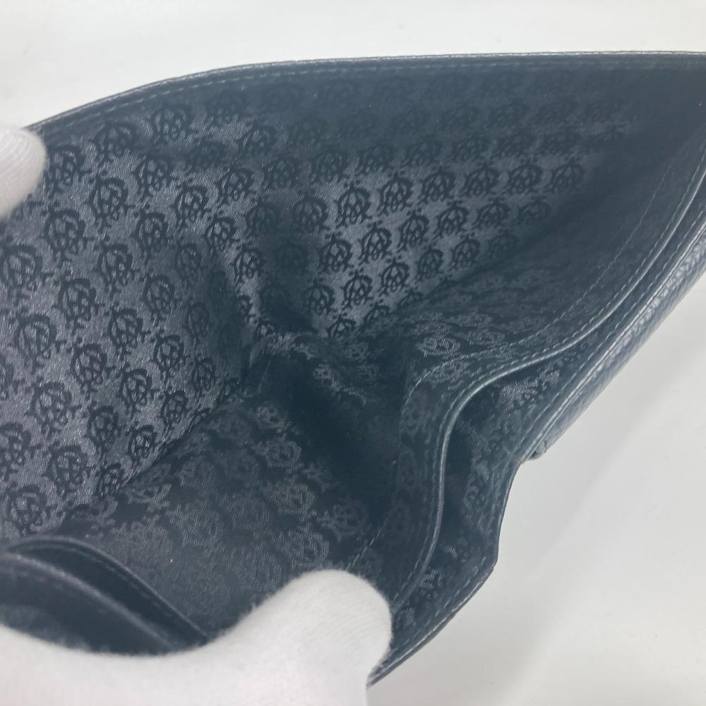 Dunhill logo Compact wallet Folded wallet Leather Black Unused